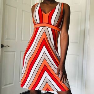 Beautiful Orange Red & Gray V-neck Sundress Sz 4/6